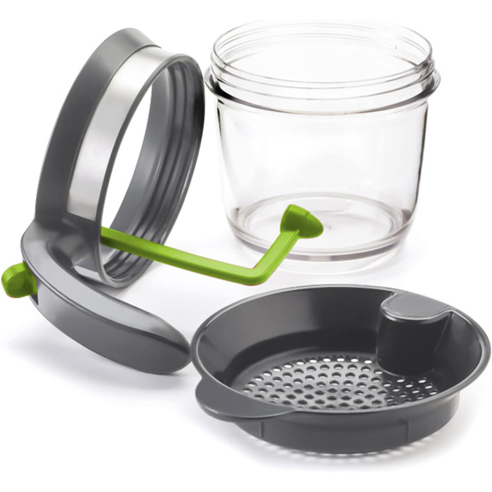 Сепаратор для отделения жира 1 л, с прессом для чеснока IVYHOME