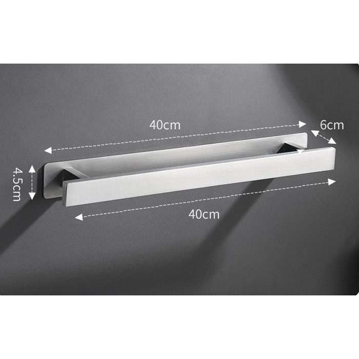 Вішалка для рушників настінна, срібляста JINWCISM
