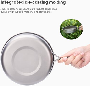 Кемпінгова сковорода 18 см титан iBasingo