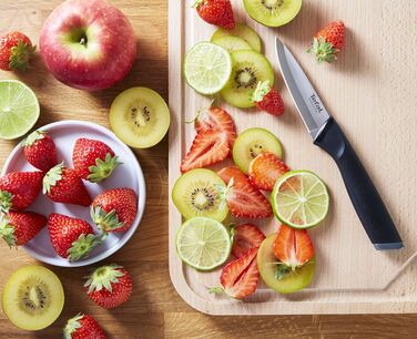 Tefal Набор ножей Essential, 3шт, нержавеющая сталь, пластик, черный, нержавеющая сталь, пластик