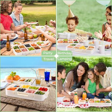 Коробка для снеків з 14 відділеннями, 2 комплекти Luxear