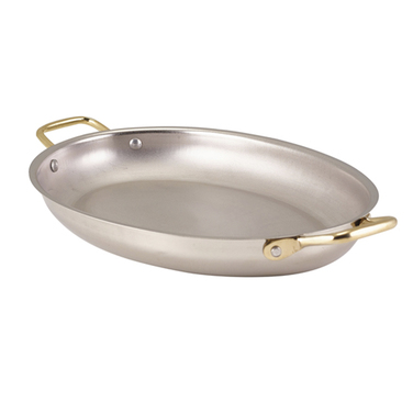 Сковорідка для подачі 30*21 см, овальна, Stainless Steel, GenWare