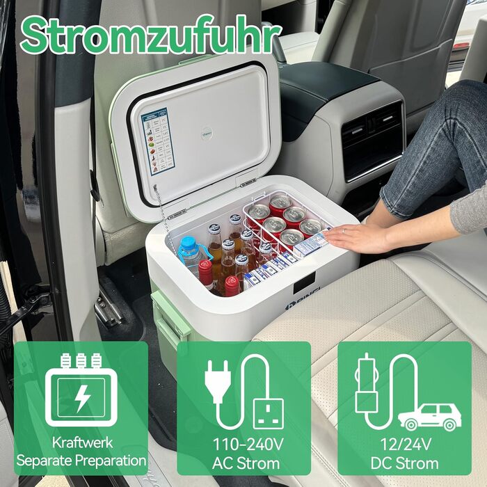 Компресорний автохолодильник 22 л зелений B BINGI