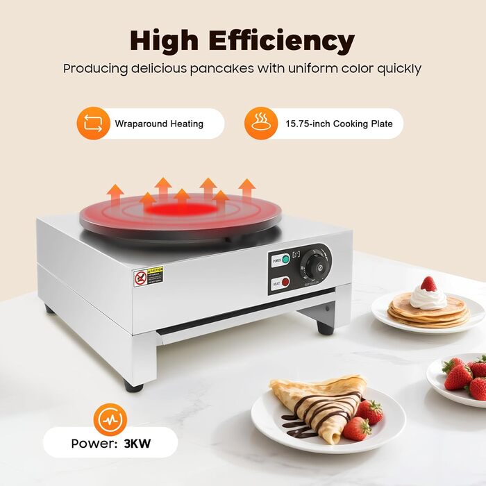 Млинниця електрична 40 см, 3000 Вт SHZICMY