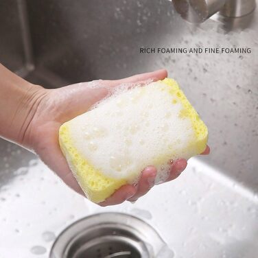 Набор губок для мытья посуды 8 шт 7 х 11 х 2 см черный Dawwoti