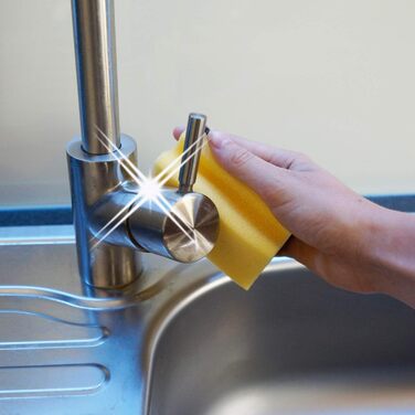 Губка для миття посуду, набір 10 предметів, жовтий/чорний Sonty