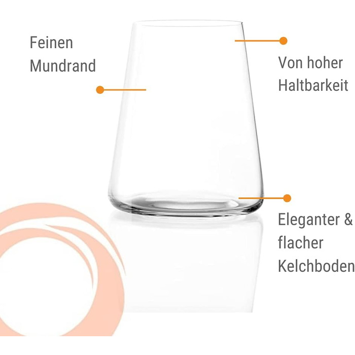 Келихи для червоного вина Stlzle Lausitz Power/Набір келихів для червоного вина з 6/Високоякісні келихи для червоного вина 520 мл/Келихи для вина Червоне вино/Келихи для червоного вина Stlzle (Стакан для червоного вина - 515 мл)