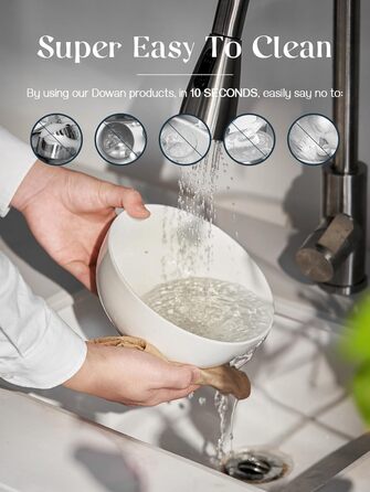 Набір з 4 великих мисок для супу 1,1 л, білий Dowan