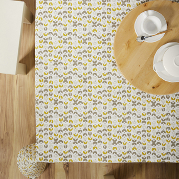 Скатертина Atenas Home Textile Tulipa Mostaza, бавовна з покриттям, 150 х 150 см