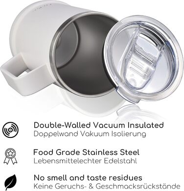 Термокухоль для пива 700 мл білий Milu