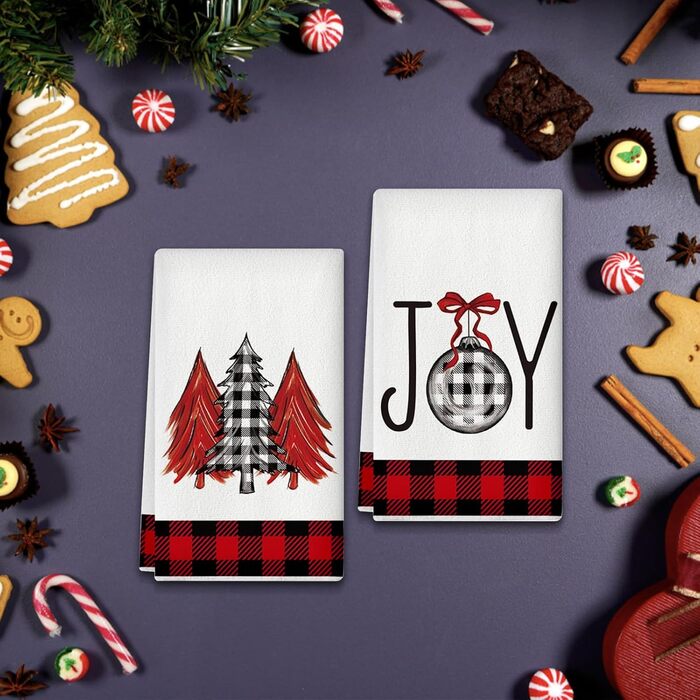 Набір з 2 різдвяних кухонних рушників Joy 43 x 66 см YAXZIM