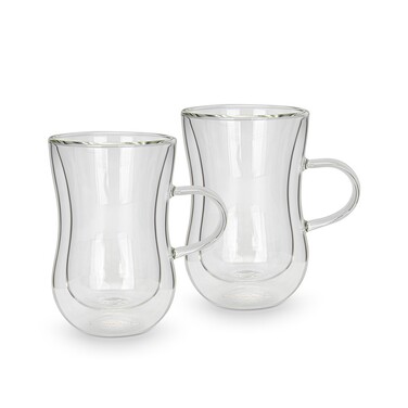 Набор из 2-х стаканов Fissman с двойными стенками 150 мл жаропрочное стекло (16496)