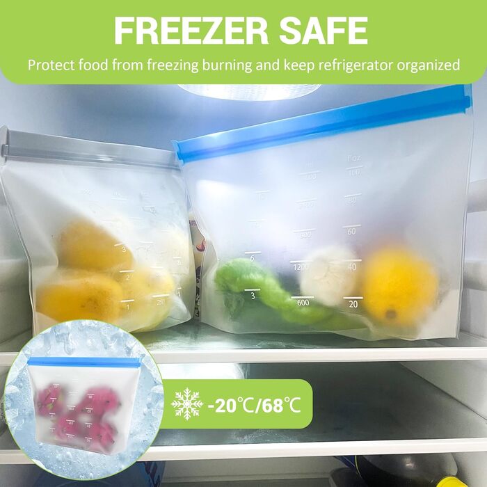 Набір з 20 вакуумних пакетів 26,5 х 20,5/21,5 х 17,8/21,5 х 12,7 см Bingolar