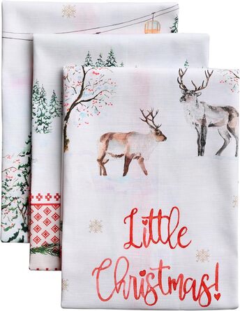 Набір з 3 різдвяних кухонних рушників  Rural Christmas 50 x 70 см Maison d' Hermine