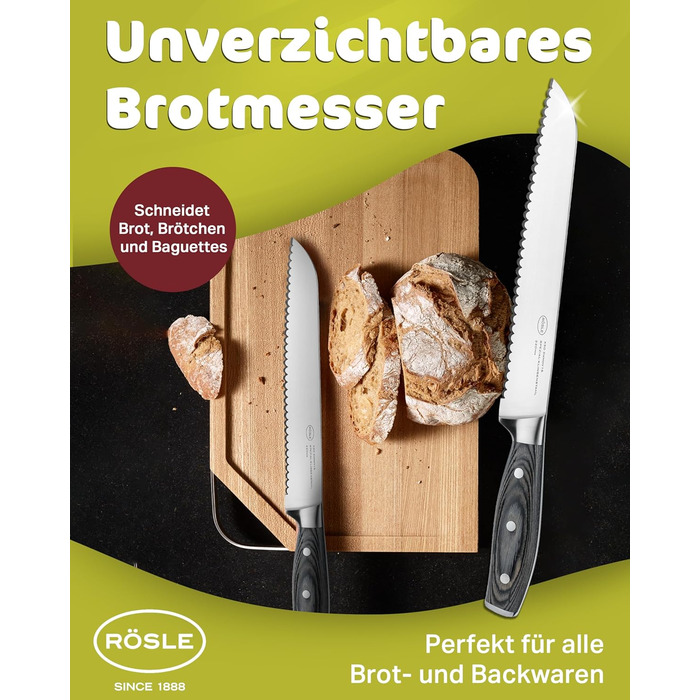 Ніж для хліба 22 см Wolfgrey Rosle