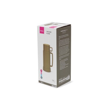 Термос Fissman 600 мл, колір зелений пластиковий корпус зі скляною колбою (19853)