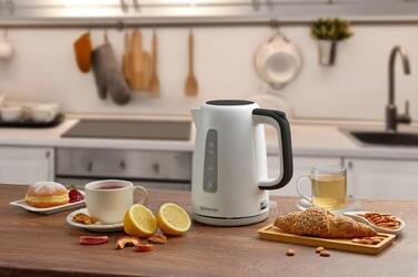 Gorenje Электрочайник 1.7л, Strix контроль, пластик, белый