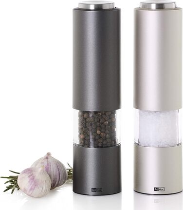 Млин для солі та перцю електричний, 2 предмети, темно-сірий/світло-сірий eMill.3 AdHoc