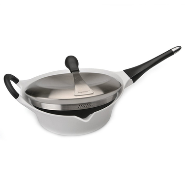 Сотейник BergHOFF Auriga white с крышкой, диам. 28 см, 4,3 л