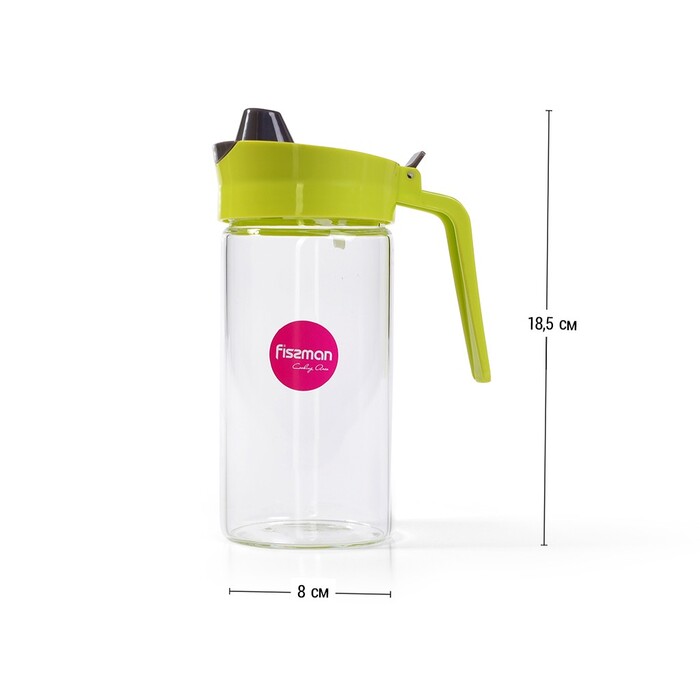 Пляшка для олії Fissman 550 мл (скло) з пластиковою кришкою (9444)