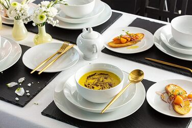 Столовий сервіз, білий, порцеляна (набір тарілок для супу 6 шт. на 6 персон) Sänger New Port