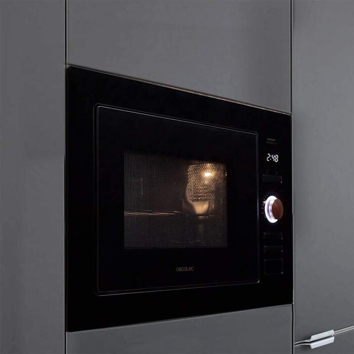 Вбудована мікрохвильова піч 900 Вт, чорно-рожева GrandHeat 2590 Cecotec