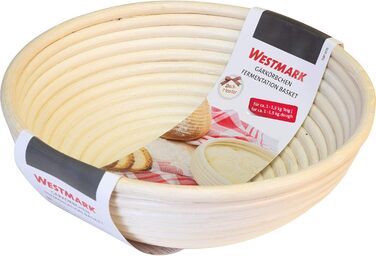 Кошик для вистоювання Westmark, для тіста для хліба 1500-2000 г, овальний, довжина приблизно 40 см, ротангова тростина, світло-бежева, 32022270 (одинарна, Ø 20,5 см)