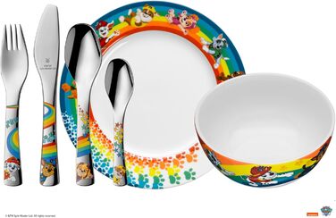 Набір дитячих столових приборів WMF Paw Patrol, нержавіюча сталь, для дітей від 3 років, полірований кромарган, можна мити в посудомийній машині (6 предметів, одинарний)