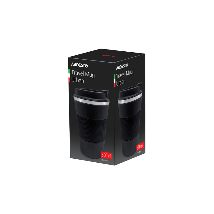 ARDESTO Термокухоль Urban 500 мл, чорний, нержавіюча сталь
