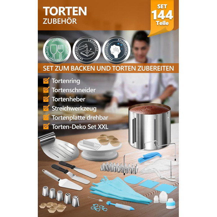 Тортове кільце 4smile регульована висота 20 см - деко з нержавіючої сталі Ø 16-30 см, стійка форма для торта - кругле регульоване кільце для торта, кругла рамка для випікання та прикраси