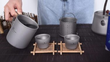 Кофейный набор с ситечком 375 мл. титан iBasingo