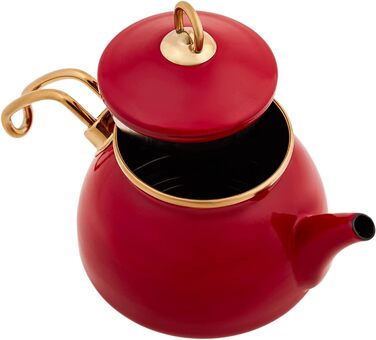Набор из 2 эмалированных чайников 1,1/2,3 л красный Retro Karaca