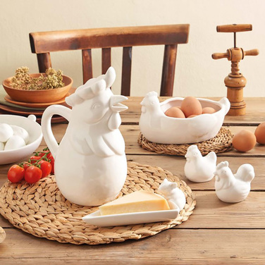 Миска для яиц La Porcellana Bianca FATTORIA, 'курица', фарфор, 21,5 х 14 х 11 см