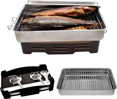 Набір настільних коптильень з нержавіючої сталі з аксесуарами Deluxe Eversmoke