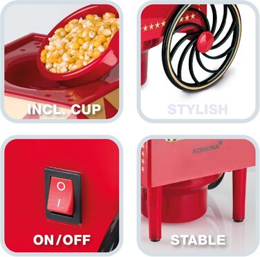 Машина для цукрової вати Korona 41200, пластик (машина для попкорну)