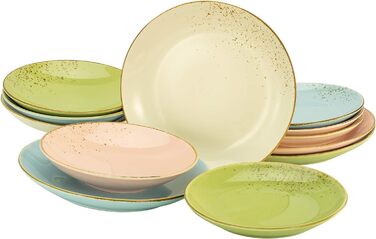 Серія Nature Collection Scandinavia, набір посуду з 16 предметів, комбінований сервіз з кераміки (обідній сервіз, пастель), 19984