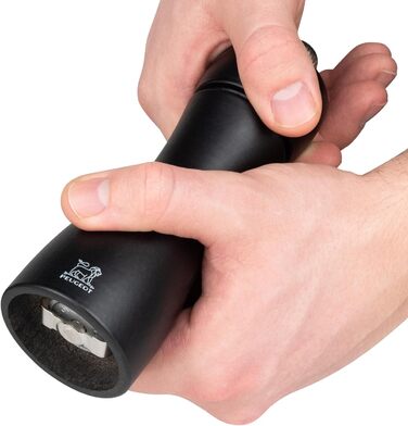 Мельница для перца Мельница для соли Таити 15 см Duo Перец Кристаллическая соль - Классическая регулировка помола - Изготовлен из древесины, сертифицированной PEFC - Французское ноу-хау - Черный и матовый белый Перец/Соль Белый/Черный Набор мельниц