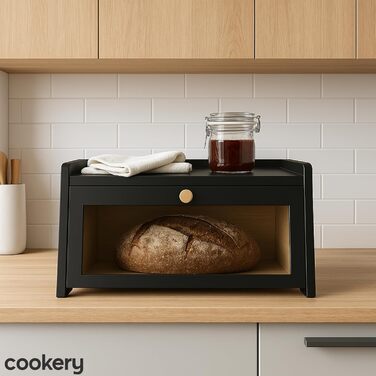 Хлібниця з бамбук 40 х 25 х 20 см чорний Cookery