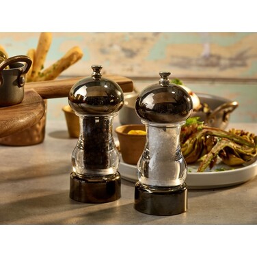 Млин для солі та перцю, 14 см, акрил/гарматна бронза, GenWare