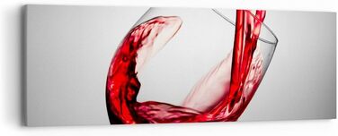 Панорамні картини на полотні 160x50 см картина на полотні з келихом вина велика XXL настінна прикраса картина спальня кухня настінні картини прикраса вітальня настінний декор полотно настінний друк мистецтво AB160x50-2258 (90Д x 30Ш см)