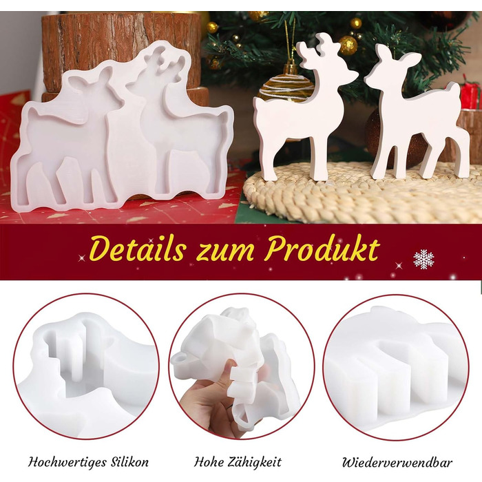 И силіконова форма ялинка форми для лиття ялинки силіконові гіпсові форми для лиття свічок форми для лиття різдвяні силіконові форми ялинка своїми руками (D), 3 шт.