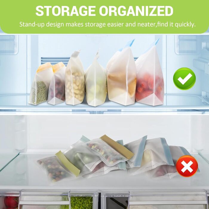 Набір з 20 вакуумних пакетів 26,5 х 20,5/21,5 х 17,8/21,5 х 12,7 см Bingolar