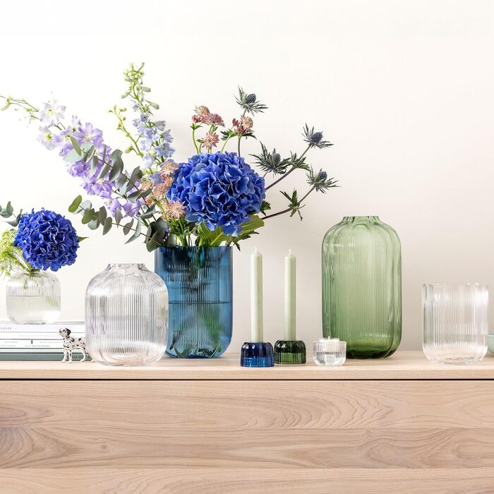 Ваза скляна декоративна 16 х 28 см, зелений Fleur Villeroy & Boch