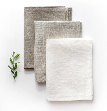 Лляних кухонних рушників Лляні кухонні рушники Кухонні рушники Кухонні рушники 100 льон Кухонний рушник лляний (6 шт. білий і натуральний) (9 шт. білий/натуральний), 6