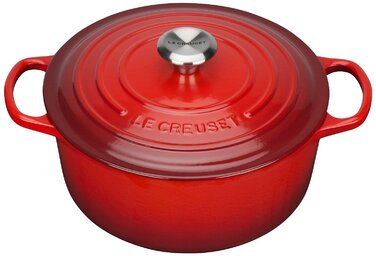 Каструля / жаровня з кришкою 26 см, вишневий Signature Le Creuset