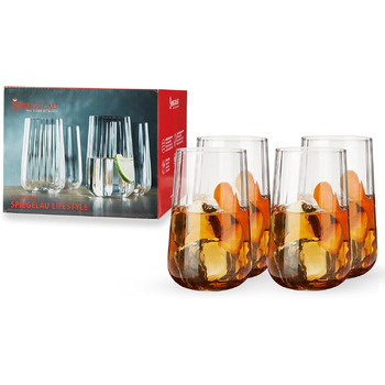 Набір келихів для білого вина з 4 предметів, кришталевий келих, 440 мл, Spiegelau LifeStyle, 4450172 (келихи Longdrin)