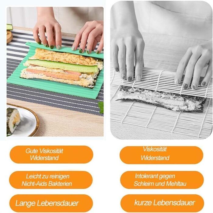 Килимок для суші 20 х 22 см м'ятний  BDBFPAN