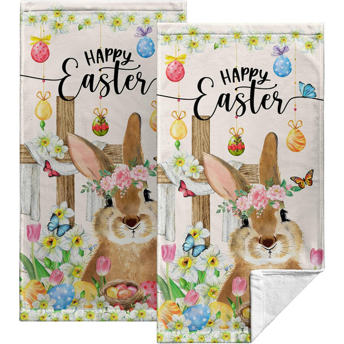 Різдвяні кухонні рушники Kwlegh, рушник для рук, різдвяна ялинка, цукерка-тростина, сніжинка, рушник для пальців, набір з 2 шт. , милий чоловічий банний рушник, високопоглинаючі рушники, 36 x (великодній)