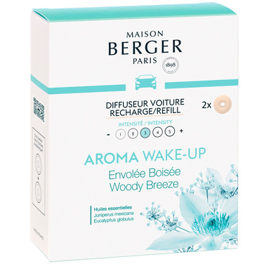 Картридж для дифузора для автомобіля Maison Berger Paris з ароматом AROMA WAKE-UP, 2 шт.