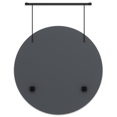 Дзеркало настінне Ø 61 см чорне Exhibit Umbra